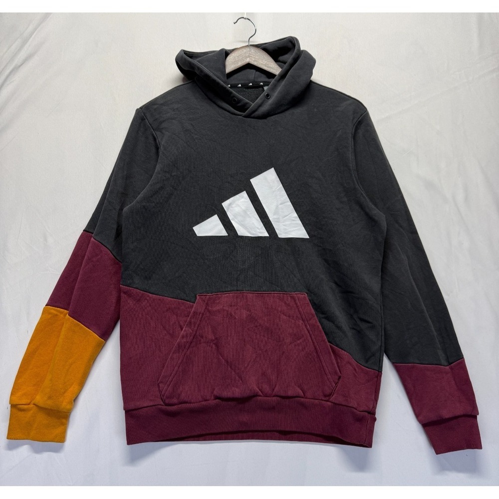 Adidas Primegreen Future Icon Hoodie Men Small Black Multi Colorblock Athleisure
